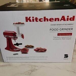 KitchenAid Red Stand Mixer Food Grinder Attachment. Brand New